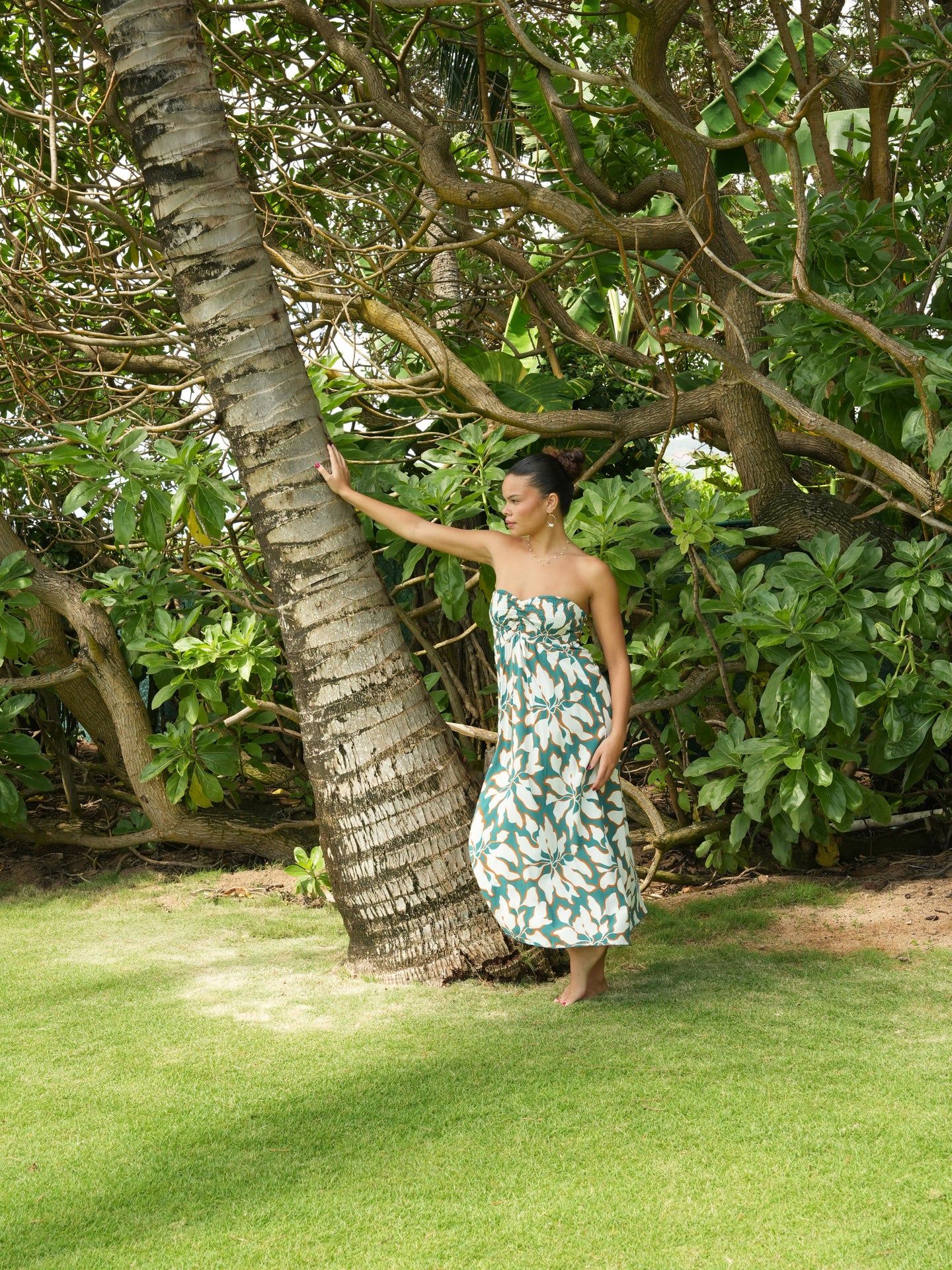 Shayla Dress - Bloomtide Petrol